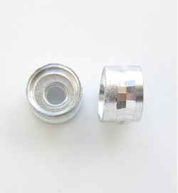 Aluminium Tube Bead 6x4mm ~ Silver