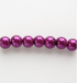 Glass Pearls 4mm ~ Crimson