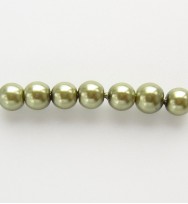 Glass Pearls 4mm ~ Green