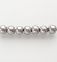 Glass Pearls 4mm ~ Grey