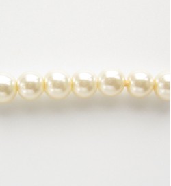 Glass Pearls 4mm ~ Ivory
