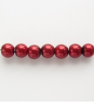 Glass Pearls 4mm ~ Red