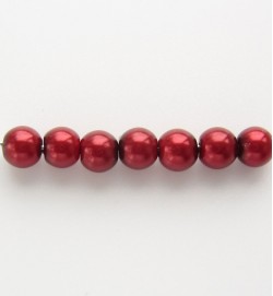 Glass Pearls 4mm ~ Red