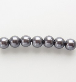 Glass Pearls 4mm ~ Slate