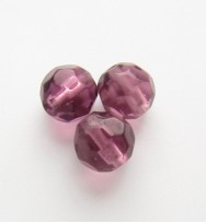Faceted Round 8mm Glass Beads ~ Crimson