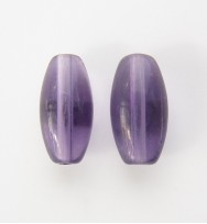 Smooth Oval Glass Beads ~ Violet