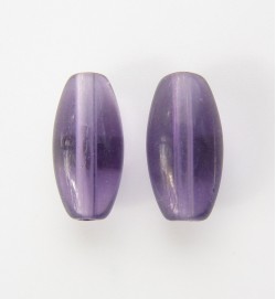 Smooth Oval Glass Beads ~ Violet