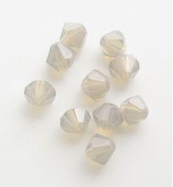 Swarovski Bicone 4mm ~ Light Grey Opal