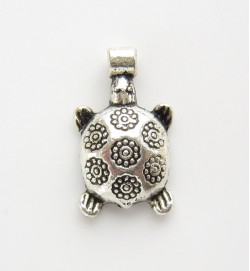 Turtle Flower Shell Charm