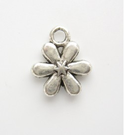 Tibetan Silver Flower Charm
