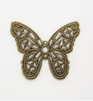 Filigree Butterfly Charms ~ Bronze