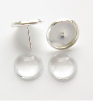 Earring Stud With 12mm Bezel Tray