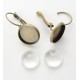 Earring 12mm Leverback With Bezel Tray