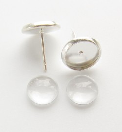 Earring Stud With 8mm Bezel Tray