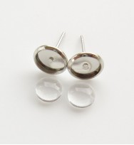 Earring Stud With 6mm Bezel Tray