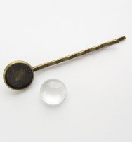 Hair Pin with 12mm Bezel Tray