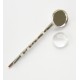 Hair Pin with 12mm Bezel Tray