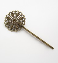 Hair Pin with Filigree Tray