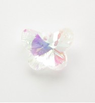 Faceted Crystal Glass Butterfly 12mm ~ AB